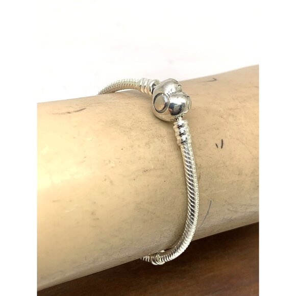 PANDORA Women's Bracelet Heart .925 Sterling Silver With Box 6'' Wrist Size - Picture 9 of 11